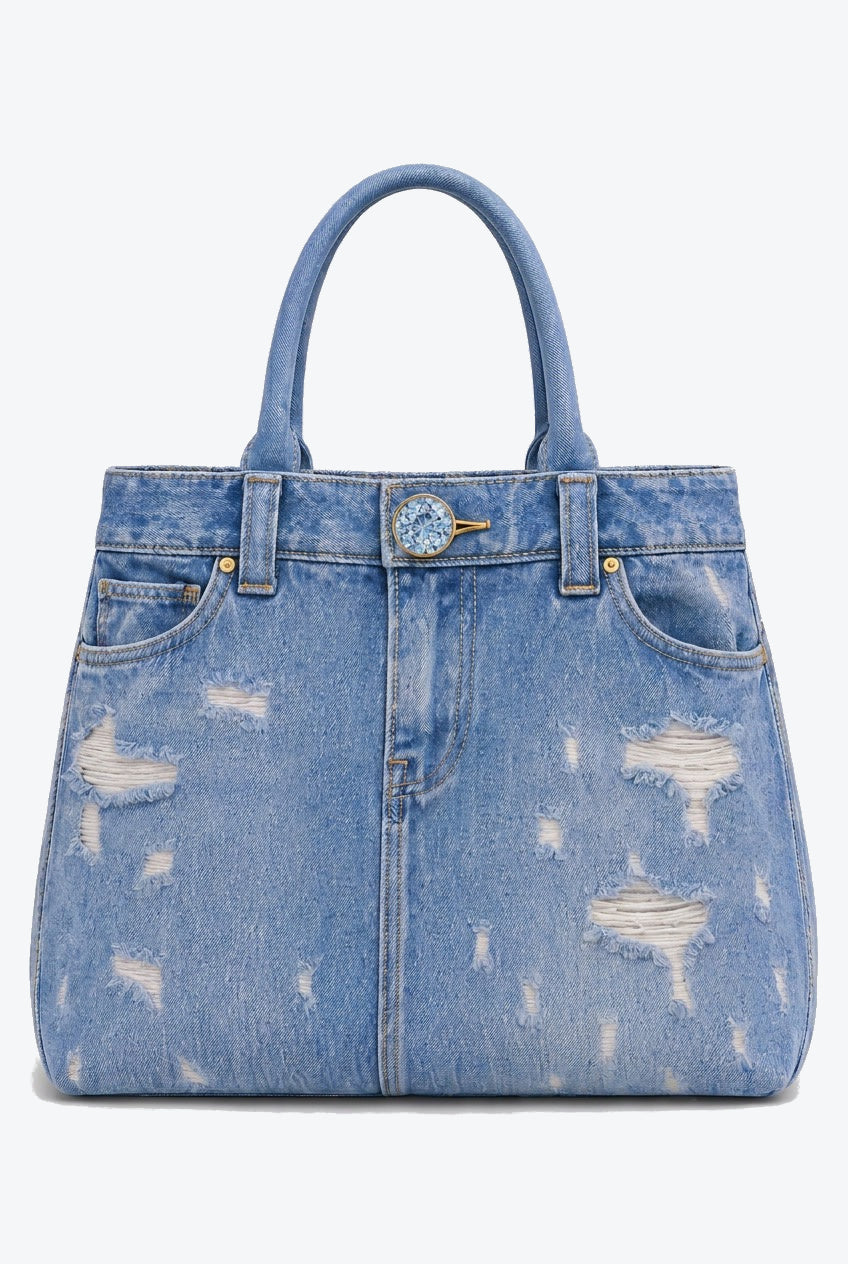 STEVEN TATE-SWAROVSKI DENIM Y GRAND TOTE-10