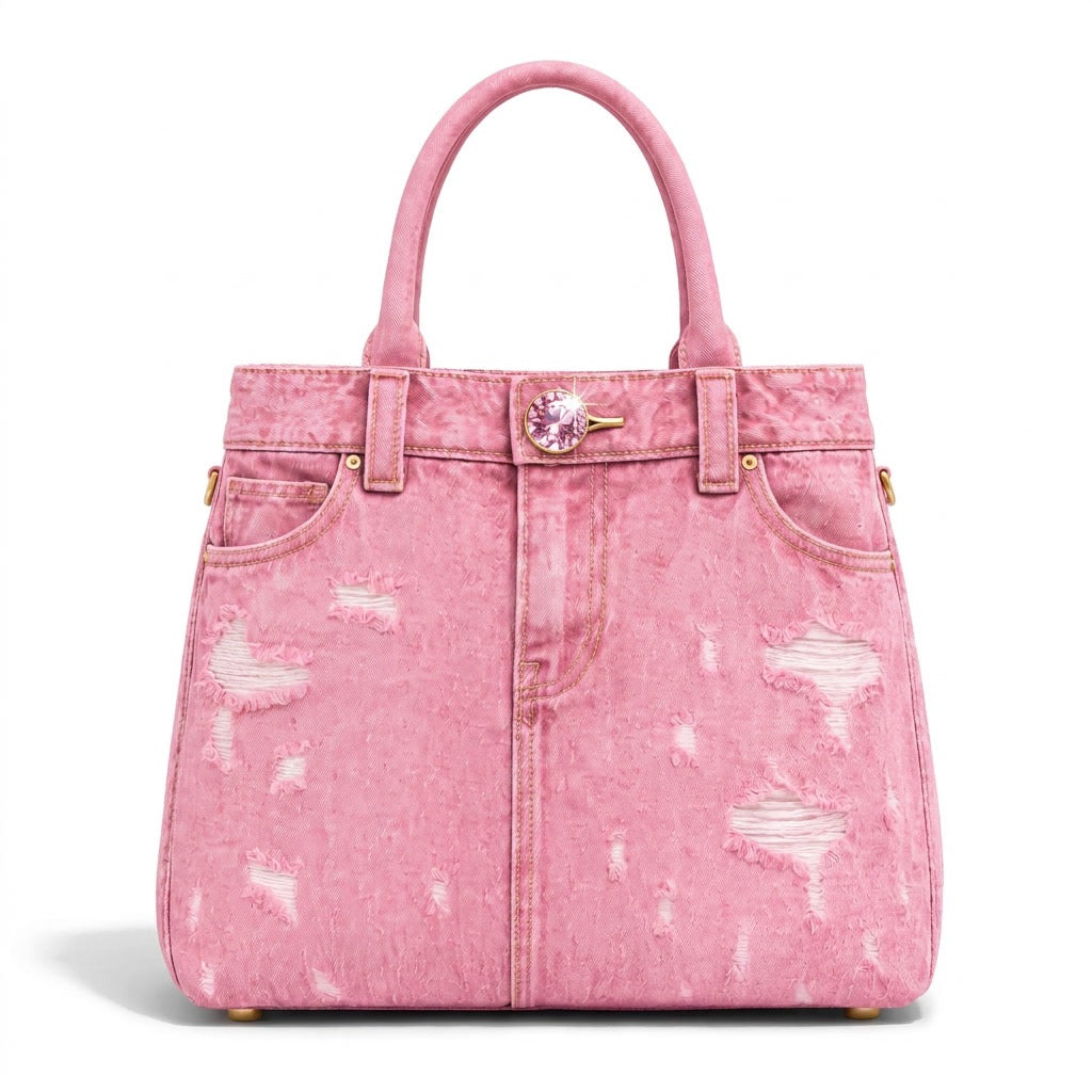 STEVEN TATE-SWAROVSKI DENIM Y GRAND TOTE
