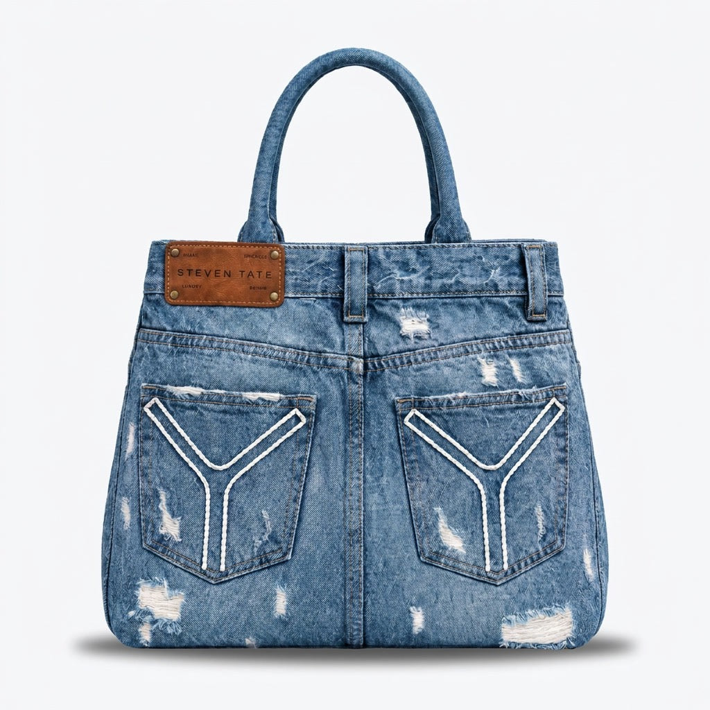STEVEN TATE-SWAROVSKI DENIM Y GRAND TOTE-13