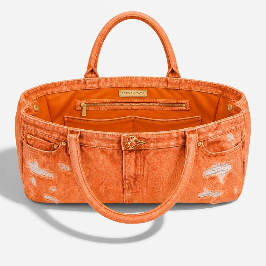 STEVEN TATE-SWAROVSKI DENIM Y GRAND TOTE-19