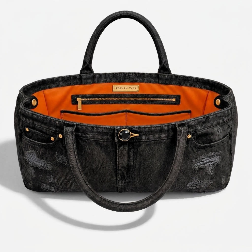 STEVEN TATE-SWAROVSKI DENIM Y GRAND TOTE-4