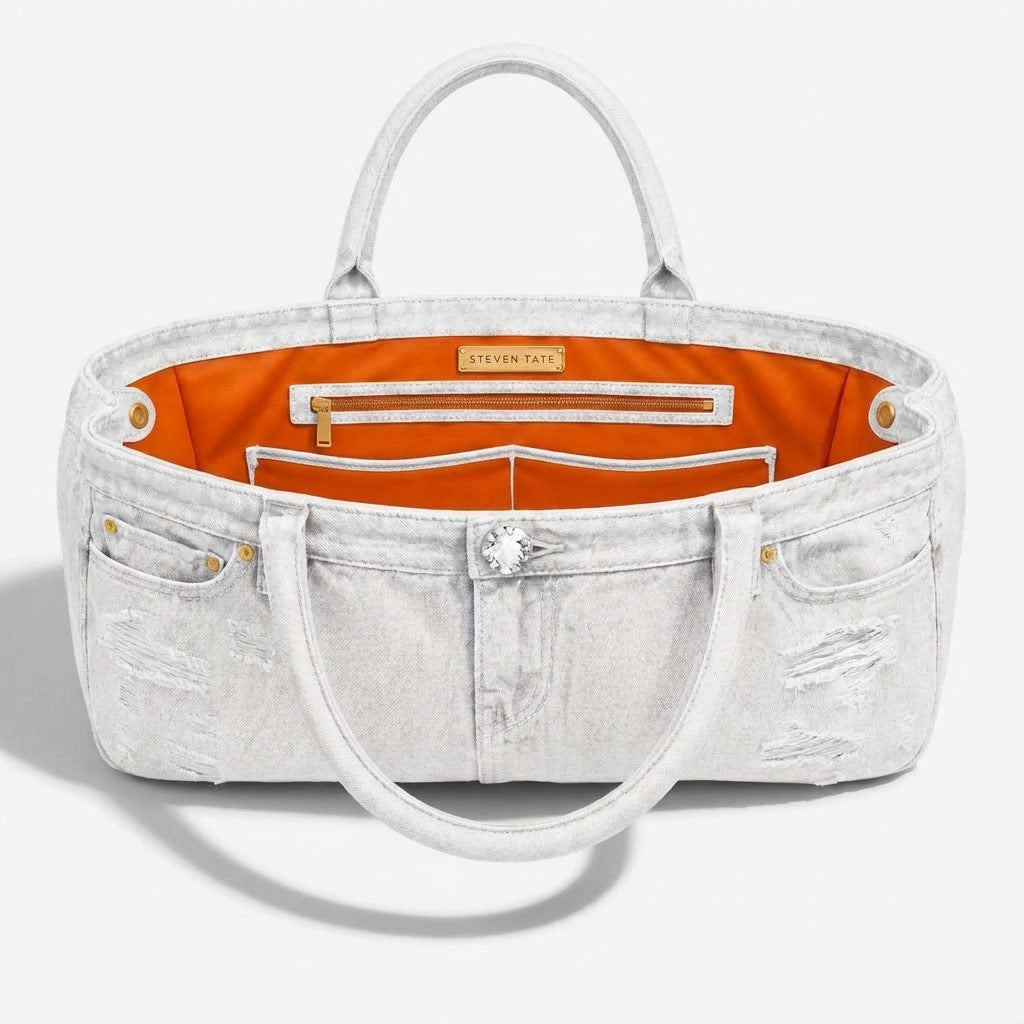 STEVEN TATE-SWAROVSKI DENIM Y GRAND TOTE-8